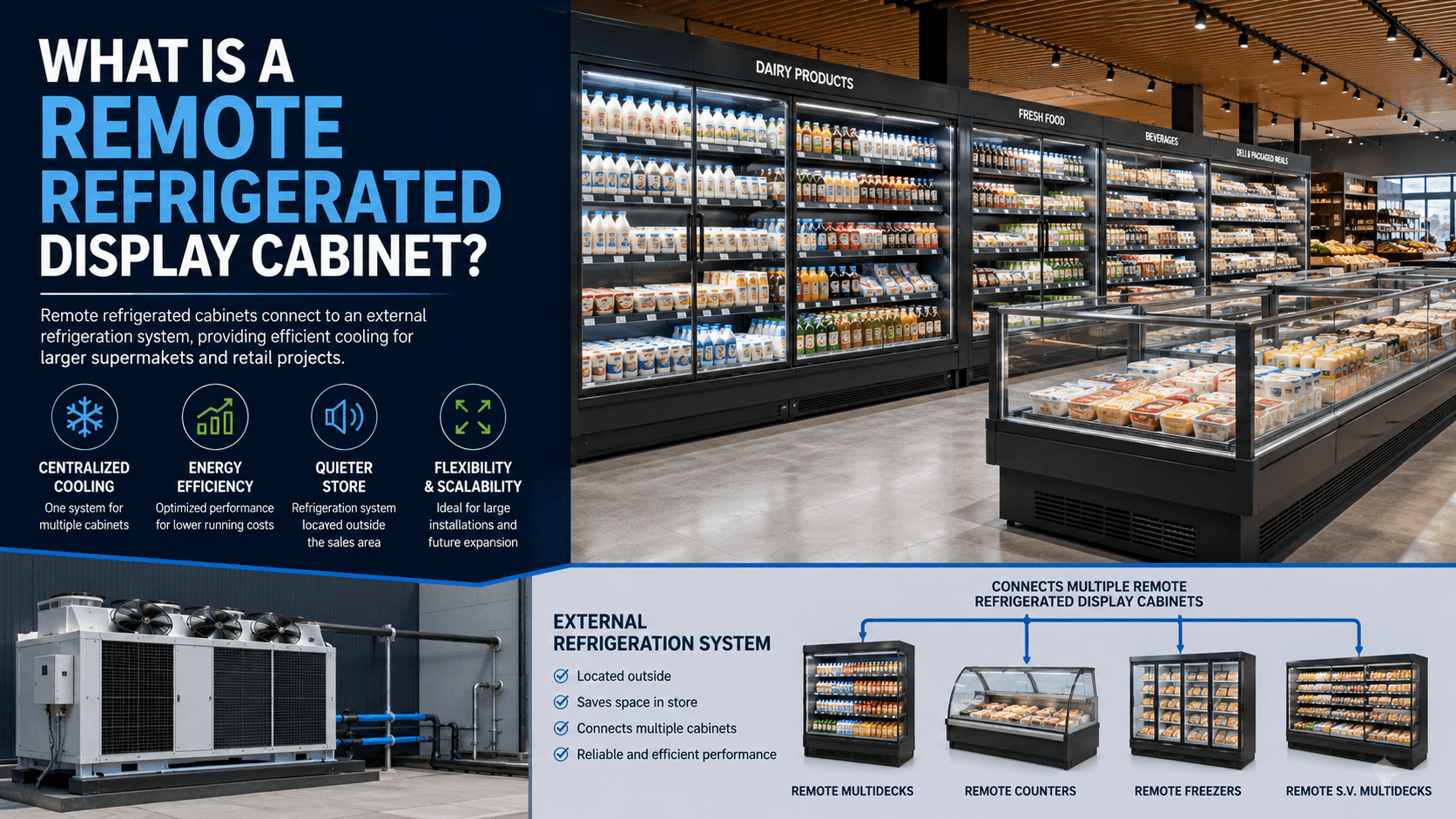 What Is a Remote Refrigerated Display Cabinet?